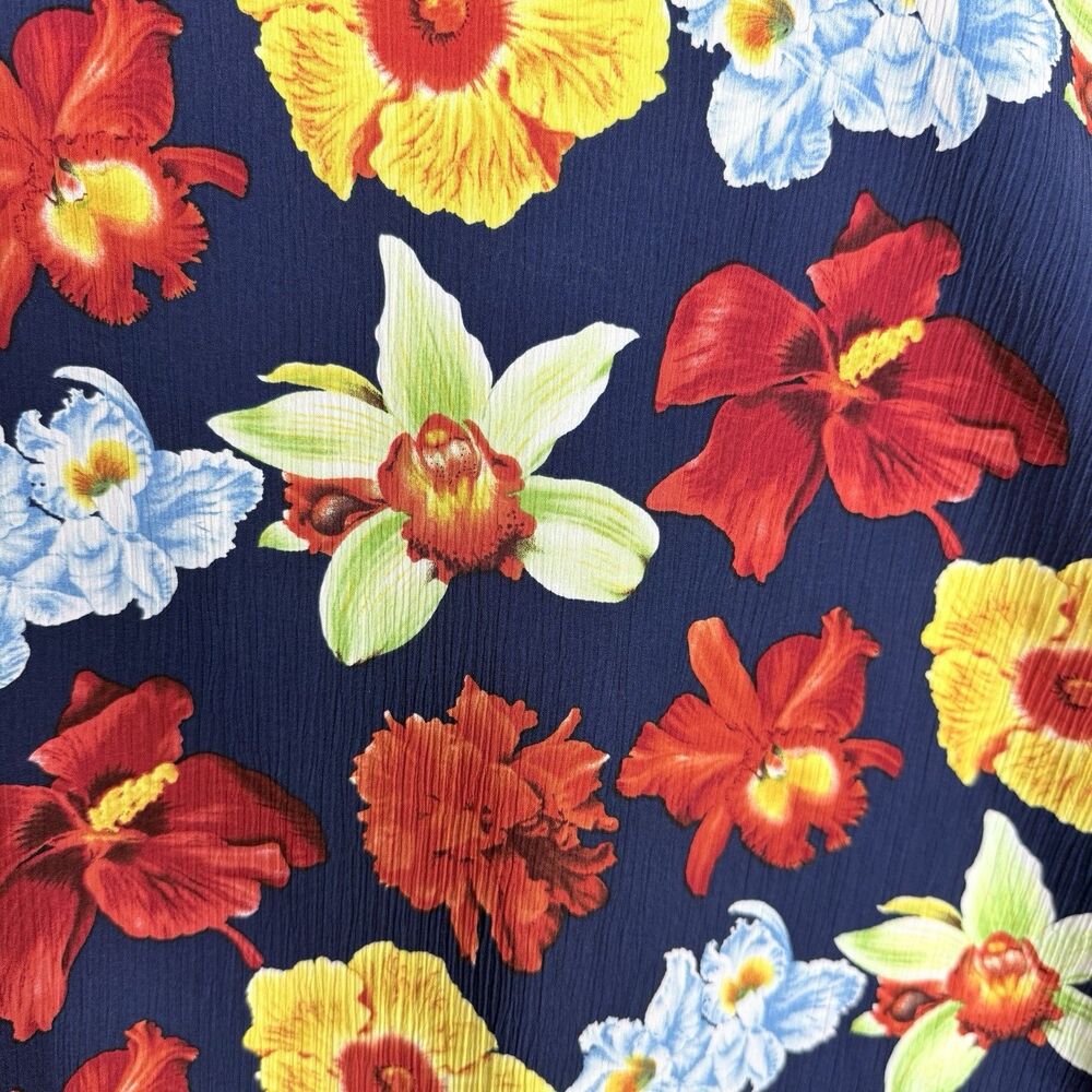 Christie & Jill Shirt Womens 3X Floral Print Short Sleeve Blouse Top Button Down - Picture 11 of 11